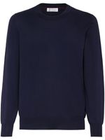 Brunello Cucinelli pull en coton à col rond - Bleu Brunello Cucinelli pull en coton à col rond - Bleu
