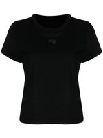 Alexander Wang t-shirt en coton à logo embossé - Gris