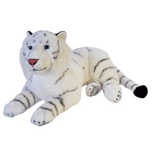 Pluche dieren knuffels grote witte tijger van 76 cm   -