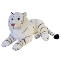 Pluche dieren knuffels grote witte tijger van 76 cm   - - thumbnail