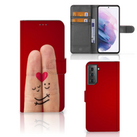 Samsung Galaxy S21 Plus Wallet Case met Pasjes Liefde - Origineel Romantisch Cadeau