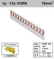 SEP Verdeelkam 1f Vork 13p 18mm grijs F01013G06