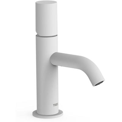 Wastafelkraan Tres Study | Opbouw | Mengkraan | Standaard model | 1-knop | Rond | Wit mat
