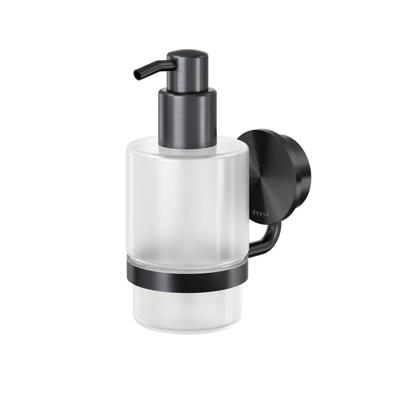 Zeepdispenser Geesa Opal | 200 ml | Zwart metaal geborsteld