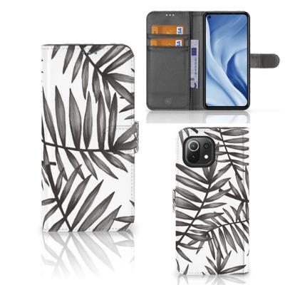 Xiaomi 11 Lite 5G NE | Mi 11 Lite Hoesje Leaves Grey Xiaomi 11 Lite 5G NE | Mi 11 Lite Hoesje Leaves Grey