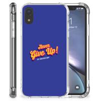 Apple iPhone Xr Telefoonhoesje met tekst Never Give Up