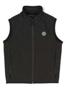 Stone Island Junior gilet à patch logo - Noir