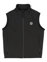 Stone Island Junior gilet à patch logo - Noir