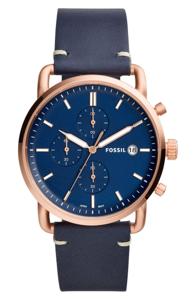 Fossil Heren Commuter chronograaf lederen horloge FS5404