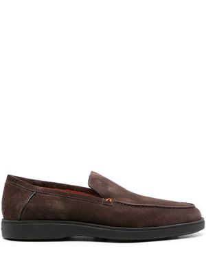 Santoni chaussons Drain en daim - Marron