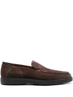 Santoni chaussons Drain en daim - Marron Santoni chaussons Drain en daim - Marron