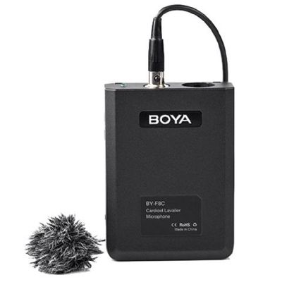 Boya cardioide lavalier microfoon by-f8c voor video of instrumenten