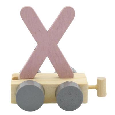 JeP kids houten treinletter X-roze