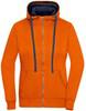 James & Nicholson JN962 Ladies´ Lifestyle Zip-Hoody - Dark-Orange/Navy - XL