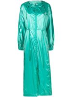 Patrizia Pepe imperméable long à capuche - Vert