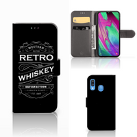 Samsung Galaxy A40 Book Cover Whiskey