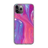 Paarse stroom: iPhone 11 Pro Max Transparant Hoesje
