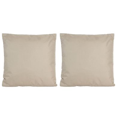 Set van 4x stuks bank/Sier kussens voor binnen en buiten in de kleur taupe 45 x 45 cm Tuinkussens vo