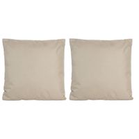 Set van 4x stuks bank/Sier kussens voor binnen en buiten in de kleur taupe 45 x 45 cm Tuinkussens vo