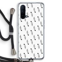 Pluimen: OnePlus Nord CE 5G Transparant Hoesje met koord