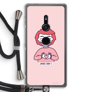 Hartje: Sony Xperia XZ2 Transparant Hoesje met koord