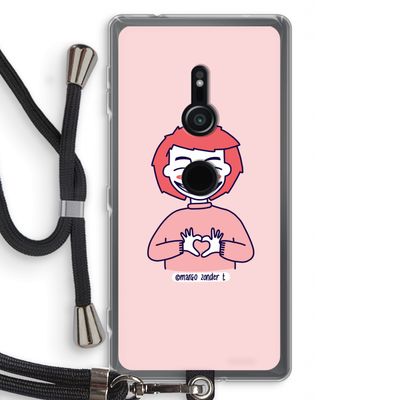 Hartje: Sony Xperia XZ2 Transparant Hoesje met koord