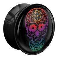 Double Flared Plug met Magic Skull Design Acryl Tunnels & Plugs