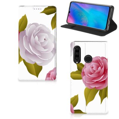 Huawei P30 Lite New Edition Smart Cover Roses Huawei P30 Lite New Edition Smart Cover Roses