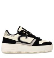 Cruyff - Campo Low Tall zwarte sneakers Leerlook Dames