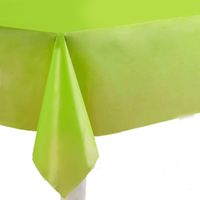 2x Feest versiering lime/licht groene tafelkleden 137 x 274 cm papier   -