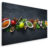 Schilderij - Oosterse kruiden en specerijen, multi-gekleurd, premium print - thumbnail