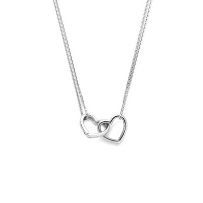 Forever Connected Collier - Gerhodineerd 925 Zilver - 40+5cm Forever Connected Collier - Gerhodineerd 925 Zilver - 40+5cm