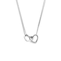 Forever Connected Collier - Gerhodineerd 925 Zilver - 40+5cm