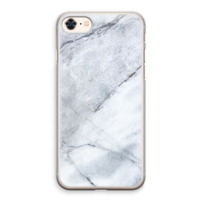 Witte marmer: iPhone 8 Transparant Hoesje