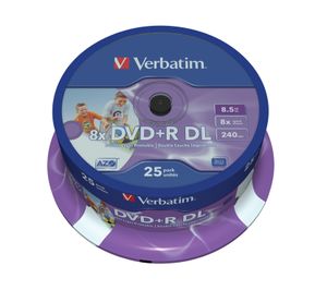 Verbatim 43667 DVD+R DL disc 8.5 GB 25 stuk(s) Spindel Bedrukbaar