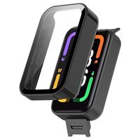 Xiaomi Redmi Smart Band Pro-hoes met gehard glas - zwart