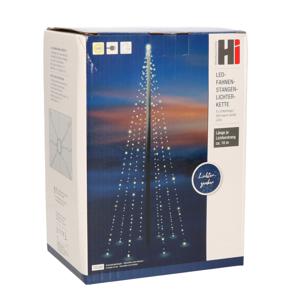 Kerstverlichting - vlaggenmast - 400 leds - met 8 lichtstrengen - buiten - kerstdecoratie