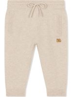 Dolce & Gabbana Kids pantalon de jogging en cachemire à logo DG - Tons neutres - thumbnail