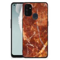 OnePlus Nord N100 Marmeren Print Telefoonhoesje Marmer Bruin