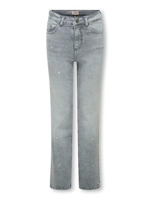 Kids ONLY winter jeansbroek meisjes - grijs - KogJuicy - wide leg fit