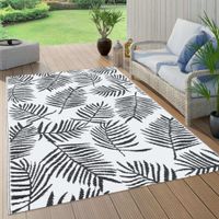 VidaXL Buitenkleed arakil 160x230 cm pp wit en zwart