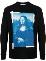 Off-White t-shirt Monalisa imprimé à manches longues - Noir