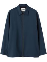 Jil Sander surchemise à col pointu - Bleu