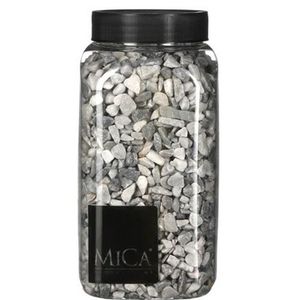 Decoratie/hobby steentjes mini licht grijs 650 ml