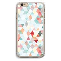 Gekleurde driehoekjes pastel: iPhone 6 Plus / 6S Plus Transparant Hoesje