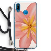 Pink Ellila Flower: Huawei P20 Lite Transparant Hoesje met koord