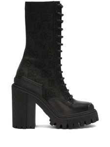 Dolce & Gabbana bottes à logo DG 90 mm - Noir