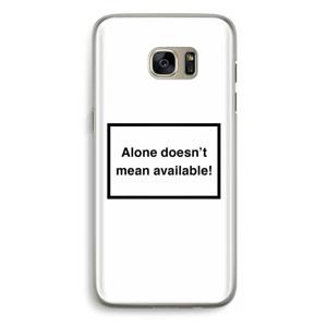 Alone: Samsung Galaxy S7 Edge Transparant Hoesje