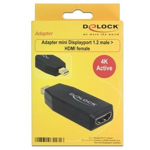 DeLOCK 65581 tussenstuk voor kabels mini Displayport 1.2 HDMI Zwart