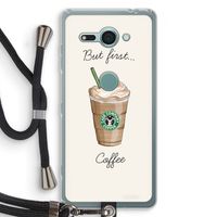 But first coffee: Sony Xperia XZ2 Compact Transparant Hoesje met koord